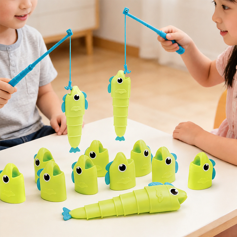 Fishing Equipment Kids - Игровой набор KNYYSECQ: Телескопическая рыбалка, настольная