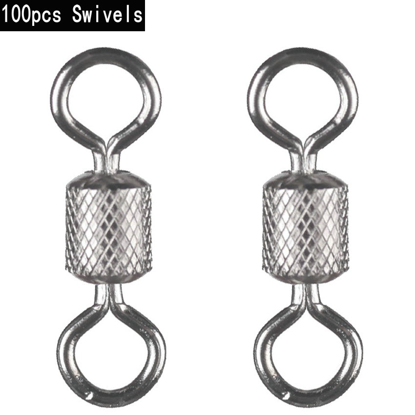 Fishing Swivel Connector - Вертлюги рыболовные с шарикоподшипником, 100 шт.