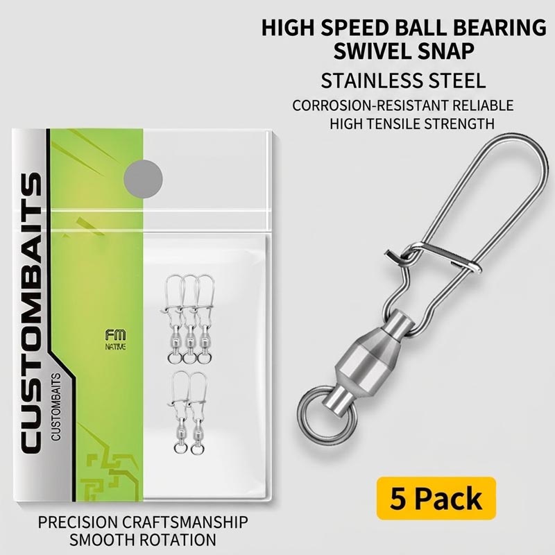 Fishing Swivel Connector - Вертлюги из нержавеющей стали с шарикоподшипниками