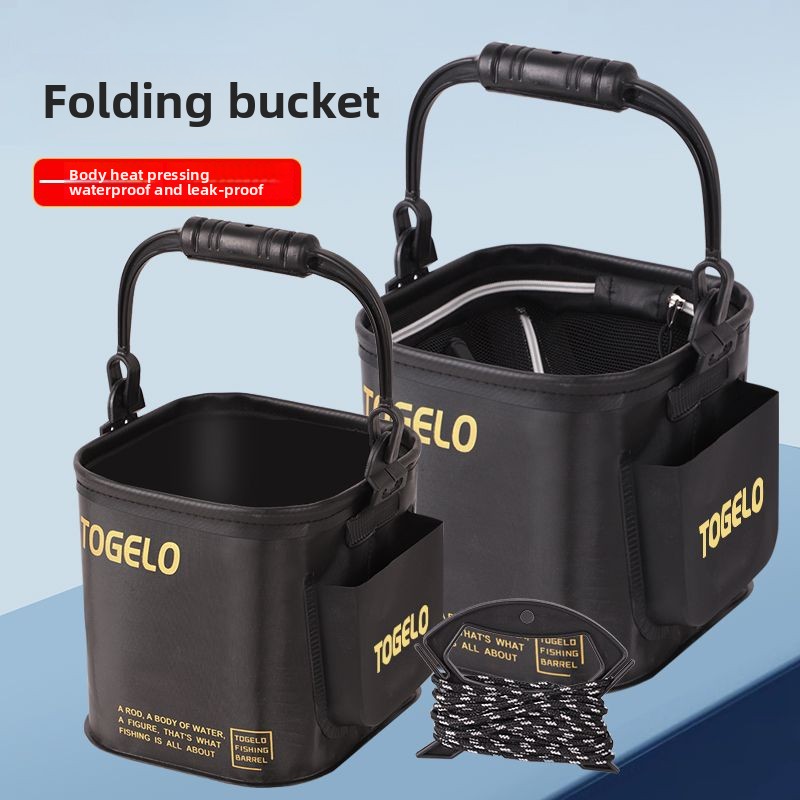 Ведро для рыбы Новое складное  – обзор и цена Fishing Equipment In