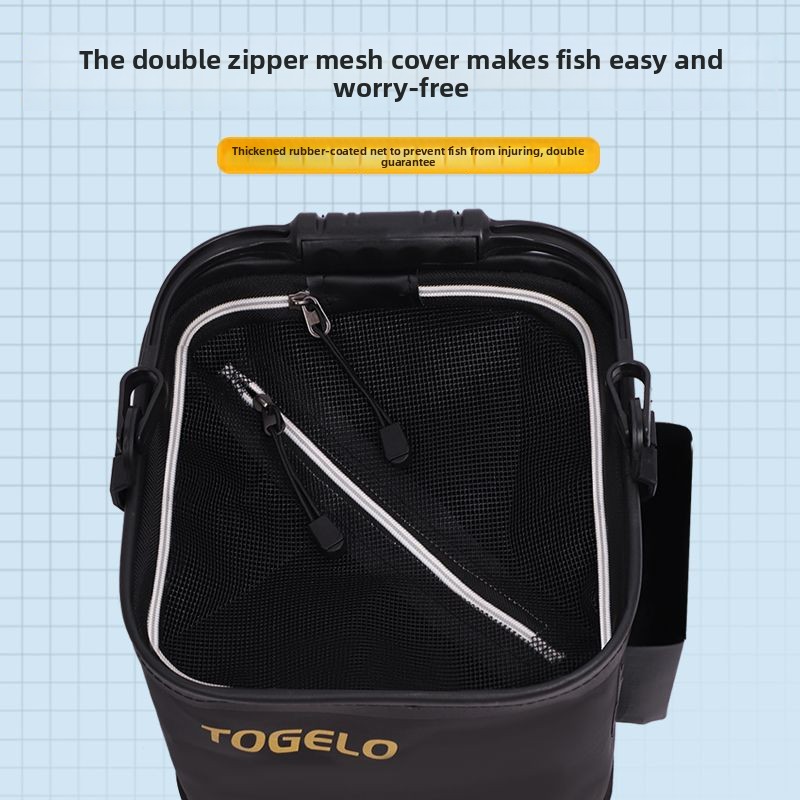 Ведро для рыбы Новое складное  – обзор и цена Fishing Equipment In