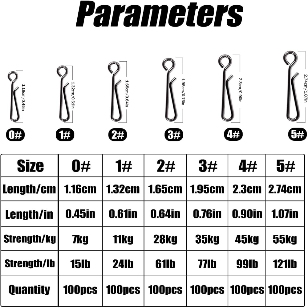 100 шт. быстросъемных клипс из – обзор и цена Fishing Swivel Connector
