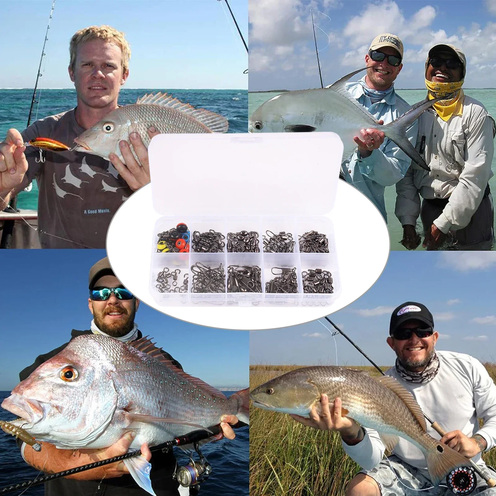 115 шт. комплект поворотных со – обзор и цена Freshwater Fishing Kit