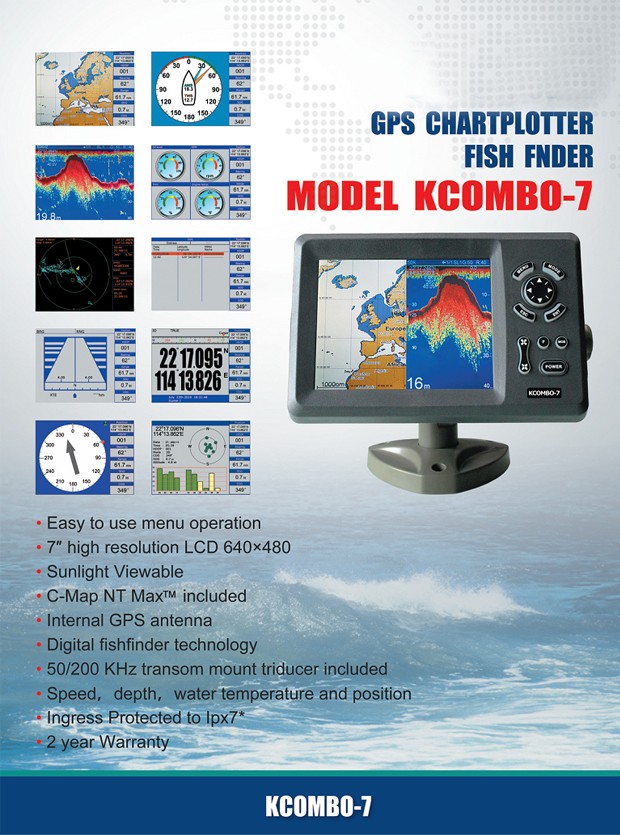 Kcombo-7 7-дюймовый GPS-плотте – обзор и цена Fish Finder