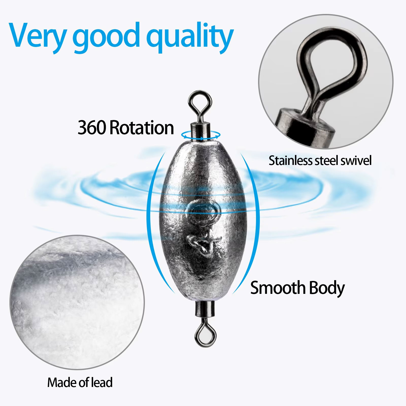 20/10 шт. рыболовных грузил 5г – обзор и цена Fishing Swivel Connector